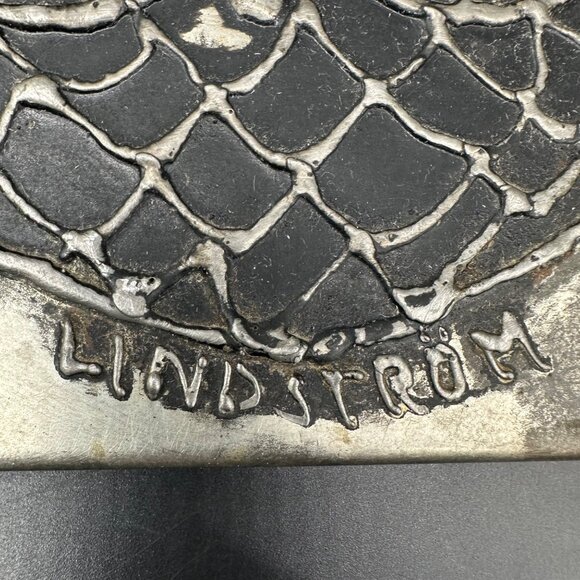 Vintage Sven Lindström Wall Hanging Owl Glass Eyes Studio Viken Sweden 1970s - Picture 4 of 9